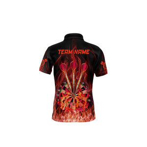 Diseñe sus propias camisas Diseño personalizado Camisetas Polo de Jersey de dardos de alta calidad con bolsillo Impresión de logotipo personalizado - Product Image 6