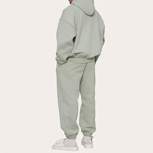 Customized Cotton Fleece Blank Tracksuit <b>Oversized</b> Baggy Casual <b>Joggers</b> Suit Sweat Suits for Men - Product Image 4