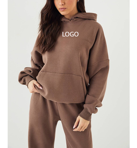 Sudadera con Capucha de Algodón de Alta Gama para Otoño, Resistente, con Estampado Serigrafiado, Anti-Pilling, Corte Regular, Bolsillo Oculto de Doble Capa, Suave, para Mujer - Product Image 3