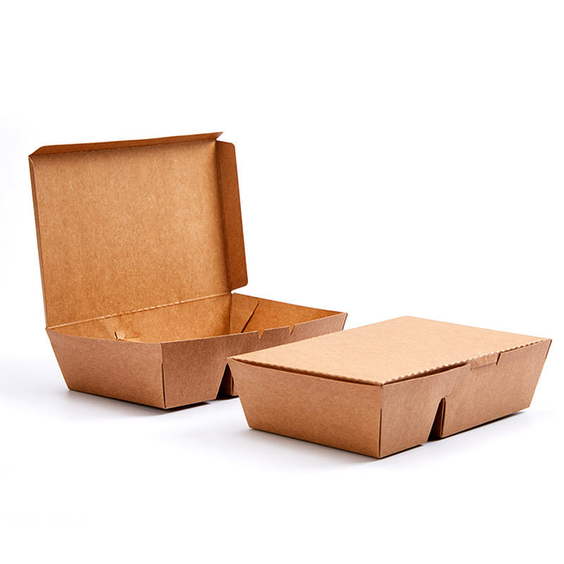 Singapore Hot Sale Customizable Disposable Takeaway Lunch Kraft Bento Boxes  Recycled Paper Food Container Food Packaging Sushi