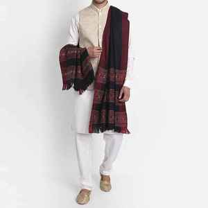 Men Winter <b>Wool</b> Shawl Soft Warm Breathable Solid Traditional Business <b>Wrap</b> - Product Image 5