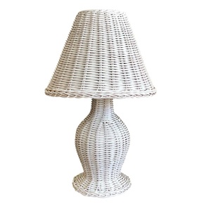 Customized Rattan LED Desk Lamp with Farmhouse Style Natural Finish Creative Weave Design - Product Image 2