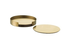 Posavasos de latón pulido de alta calidad, vajilla de Metal de estilo clásico de diseño Simple para decoración de bares elegantes - Product Image 5