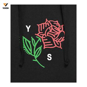 Sudaderas con capucha con logotipo personalizado para hombre, jersey negro liso, Sudadera con capucha de algodón pesado Unisex, sudaderas con capucha con logotipo de marca bordado para hombre - Product Image 2