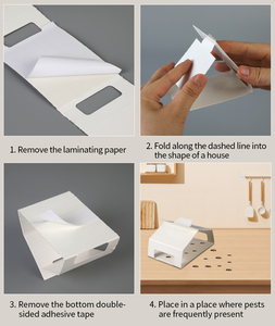 Trampa Adhesiva Cuadrada para Cucarachas de Alta Resistencia, No Tóxica, Tabla Atrapacucarachas Adhesiva, Control de Plagas Ecológico y Desechable para Uso Doméstico - Product Image 4