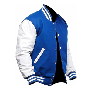 Transpirable de alta calidad Hombres Varsity Chaquetas Cuerpo de lana Mangas de cuero Invierno CollegeBaseballjacket para hombres - Product Image 3