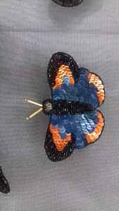 Apparel and Accessories Decorative Flower Rhinestone <b>Beaded</b> Applique <b>Trim</b> for Dress Available for Sale - Product Image 4