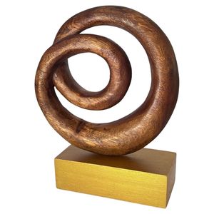 Sculpture de table en bois moderne faite à la main, inspirée de l'art traditionnel, pour la décoration culturelle de la maison, présentoir de table de salle à manger - Product Image 5