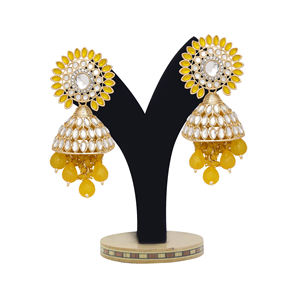 Pendientes florales Majesty Jhumki - Product Image 1
