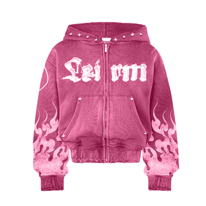 Nouvelle conception femmes sweats à capuche zippés pour femmes fermeture éclair rue mode porter des sweats à capuche fabriqués au Pakistan - Product Image 2