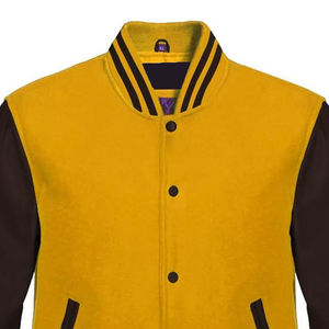 Urban Edge Varsity Jacket Modern Street wear Bomber con rayas acanaladas Trim Letterman Coat para hombres y mujeres - Product Image 5