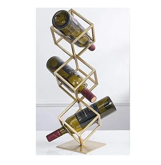 3 Garrafa de Vinho Suporte Moderno Alta Qualidade Rack Uso Bar Home Hotel Restaurante Armazenamento De Casamento Metal Wine Holder Rack Venda Quente