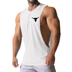 T-shirt sans manches à lettres pour homme, été 2025, nouveau, 100% polyester, veste de sport, fitness, course à pied, veste respirante à séchage rapide, tricotée, Y2k - Product Image 3
