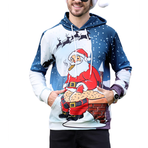 Sweats à capuche de Noël pour hommes les plus vendus hiver Sweats à capuche de Noël personnalisés de haute qualité avec sublimation fabriqués au Pakistan - Product Image 5