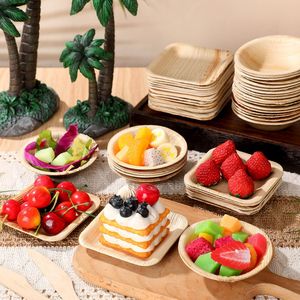 Bol en feuille de palmier carré écologique-Vaisselle biodégradable et élégante pour tout événement Bol en feuille de palmier carré durable - Product Image 4