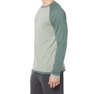 Camiseta de Manga Larga para Hombre, 100% Algodón de Alta Calidad, Transpirable, Cuello Redondo, Tejido Liso, con Diseño de Letras - Product Image 4