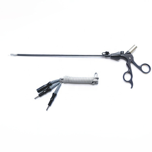 Gran oferta, pinzas bipolares curvas aisladas laparoscópicas de 5mm, Cable Manual de doble acción, base de instrumentos quirúrgicos - Product Image 2