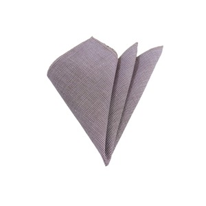 Pañuelo de algodón estampado pata de gallo beige y marrón - Product Image 1