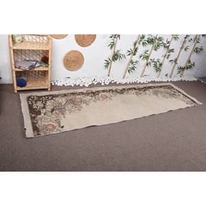 Alfombra clásica de lana turca Beige marrón, diseño de retazos de 310x1030 pies para entrada de estilo bohemio, patrón de pasillo rectangular de látex - Product Image 2