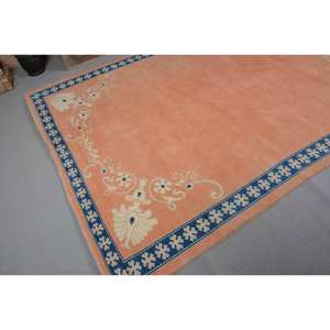 Tapis en Laine Vintage Turc 6x8'3ft Orange et Noir Classique Motif Couloir Rectangle Grande Surface pour Chambres Adolescentes - Product Image 4