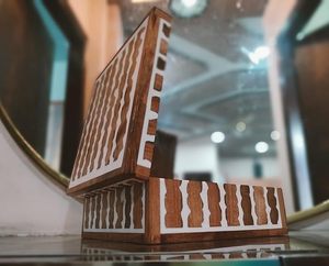 Classic Bone Inlay Jewelry Organizer Elegant & Chic Artisan Bone Inlay Jewelry Storage <b>Box</b> for Women for bridal jewelry <b>box</b> - Product Image 1