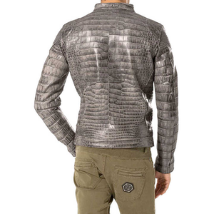 Veste d'hiver en cuir élégante et fine pour unisexe avec col montant, manches longues, logo et couleur personnalisés, style décontracté OEM - Product Image 6