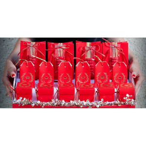 2 piezas de cordón de piel sintética rojo y dorado de 3 mm x 50 m para envolver regalos y decoraciones - Product Image 3