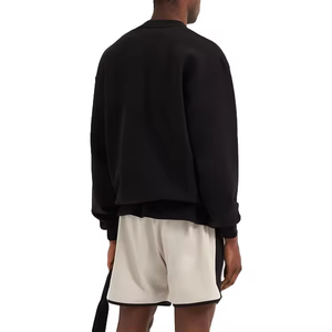 Sudaderas de felpa francesa de peso pesado de Color verde, suéter unisex, sudaderas de cuello redondo personalizadas, sudaderas con capucha recortadas cuadradas - Product Image 4