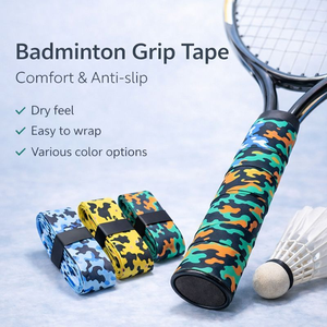 Raquette de badminton P&P Model, taille personnalisée, légère, 10g, matériau PU, résistante à la transpiration, durable, avec bande de protection. - Product Image 1