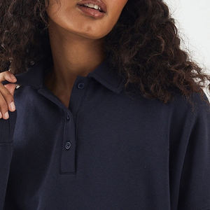 Sweat-shirt thermique léger pour femme, à porter en superposition, avec col rabattu, pour les acheteurs en gros / Design à manches longues, prix avantageux - Product Image 2