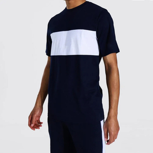 Venta al por mayor de 2 piezas de algodón para hombre conjuntos de verano Casual Streetwear conjuntos cortos para los hombres personalizados de verano deporte conjunto de dos piezas - Product Image 4