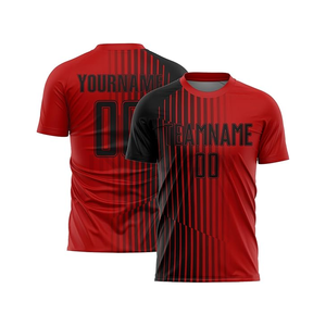 เสื้อฟุตบอลผ้าโพลีเอสเตอร์แบบระเหิดแห้งเร็วระบายอากาศได้ดีชุดเล่นฟุตบอลอเมริกันพิมพ์โลโก้ตามสั่งแบบ100% - Product Image 4