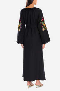 New Arrivals Women Long Boho <b>Bell</b> <b>Sleeves</b> Floor Length Middle Belt Ukraine <b>Dresses</b> - Product Image 3