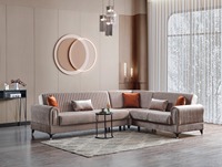 Set Sofa Sudut Lipat Modular Modern dengan Desain Nyaman untuk Ruang Tamu dan Ruang Kerja di Rumah