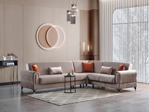 Juego de sofá esquinero con estilo moderno, muebles cómodos para el hogar con aplicación elegante para sala de estar - Product Image 4