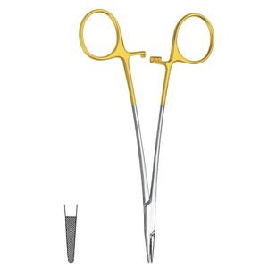 ที่ใส่เข็มในเว็บสเตอร์เพื่อจับและนำเข็มเมื่อเย็บเครื่องมือผ่าตัดสแตนเลสยอมรับ OEM - Product Image 3