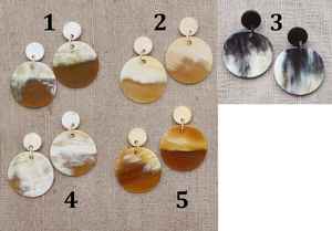 100% naturel de haute qualité écologique corne de buffle boucles d'oreilles antiques bijoux de mode pour femmes - Product Image 2