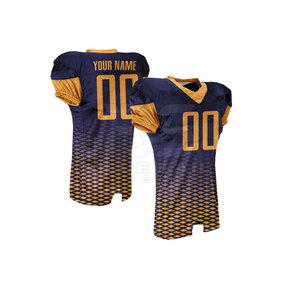 Uniforme de football à séchage rapide avec impression de nom personnalisée et coutures de pantalon renforcées Uniforme de football américain de couleur audacieuse - Product Image 3