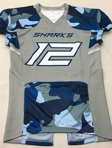 Uniformes de football américain à sublimation personnalisée en polyester 100% Design respirant manches courtes Option grande taille pour la saison estivale - Product Image 4