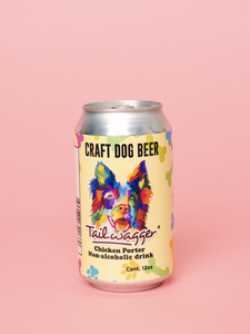 Bebida para Perros Tailwagger Craft Dog Beer Chicken Porter Sin Alcohol 12 oz, Bebida en Lata para Mascotas - Product Image 1