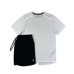 Nuevo Conjunto Deportivo para Hombre 2026, Pantalones Cortos Transpirables de Poliéster, Camiseta de Manga Corta para Fitness, Venta Caliente - Product Image 1