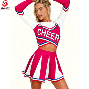 Prix de gros, ensembles d'uniformes de cheerleading légers, couleur personnalisée, nouvelle arrivée, polyester, impression personnalisée - Product Image 2