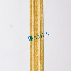 Tresse de lingots français personnalisée vente en gros de dentelle de lingots d'or tresse d'uniforme d'or OEM pour les rangs pantalons robes de fantaisie vestes - Product Image 5