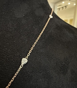 Conjunto de collar de diamantes de cadena de oro de 14K con pendientes Collar de diamantes naturales de 18K Joyería elegante de diamantes - Product Image 6