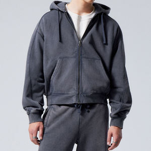 Sweat à capuche et sweat-shirt à fermeture éclair confortables pour hommes, motif solide et respirant, élégant pour un look actif et décontracté - Product Image 2