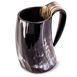 Taza de cerveza vikinga hecha a mano, Ágata Natural con mango de gran ángulo para café, brandy, cóctel, bebidas en fiestas - Product Image 4