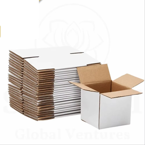 Caja de correo blanca de 3 capas, 6 x 6 x 6 pulgadas, caja de embalaje duradera y ligera para envíos de comercio electrónico y almacenamiento. - Product Image 2
