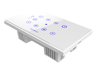Module d'interrupteur intelligent universel Fox Domotics à 4 voies, contrôlé par Alexa, avec effet de gradation fluide, variateur de lumière, maison intelligente, verre trempé IP40