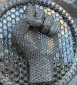 Colgante personalizado de plata 925, Diamante de moissanita redondo, joyería de Hip Hop, collar con abalorio helado, regalo de cumpleaños - Product Image 2