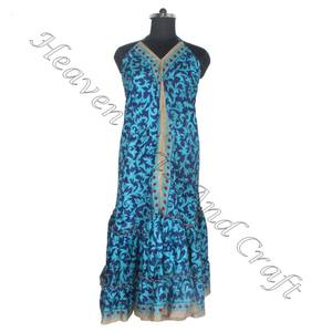 SD004 Saree / Sari / Shari indien et pakistanais vêtements de l'Inde Hippy Boho longue Unique Cool Maxi indien Vintage Sari robe - Product Image 5